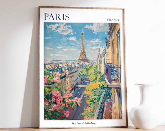 Paris Travel Poster, Parisien Decor Art Print