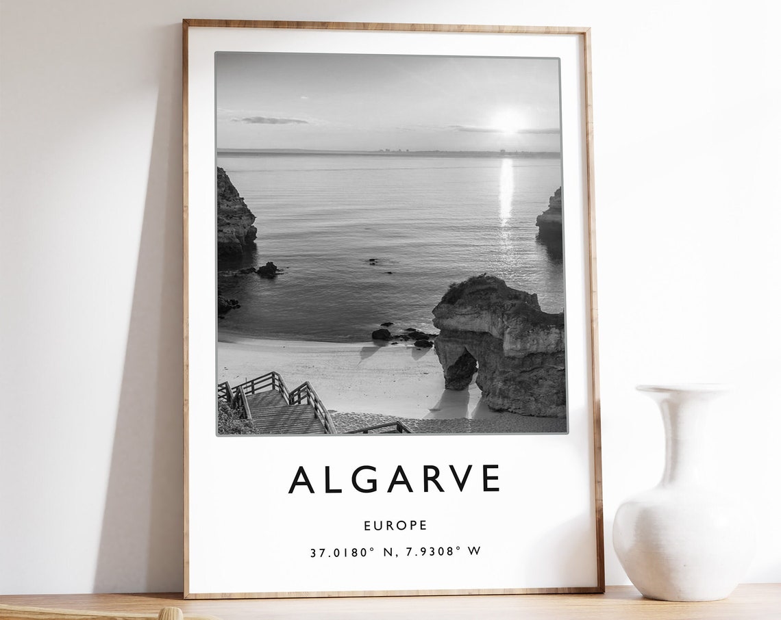 Algarve Travel Print Portugal Travel Poster Algarve Gift Travel Art Coastal Art Seaside Decor Travel Decor Photographic Print