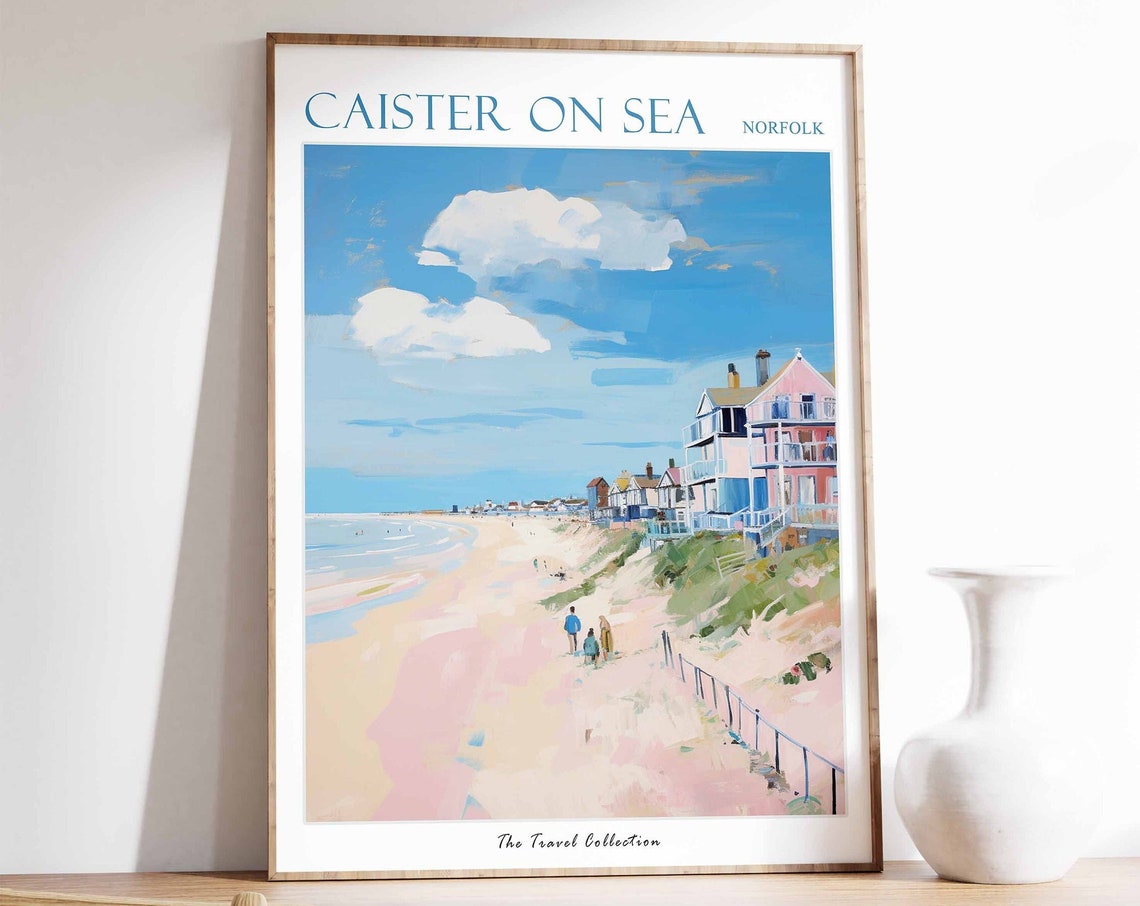 Caister On Sea Poster Caister On Sea Travel Print Norfolk Poster Caister On Sea Travel Poster Beach Art Caister On Sea Gift