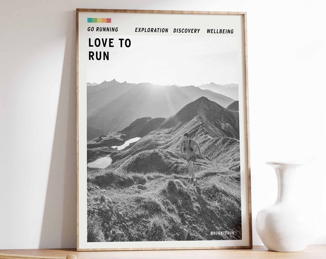 Running Adventure Wall Art Print For Runners
