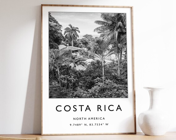 Costa Rica Travel Print Poster Latin Gift Latino Art City South Decor