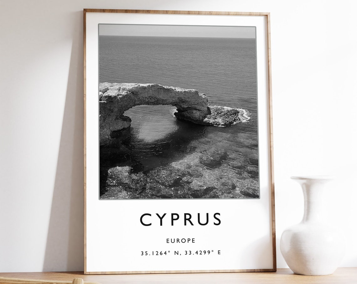 Cyprus Travel Print Cyprus Travel Poster Cypriot Travel Gift Cypriot Travel Art Travel Gift Travel Decor