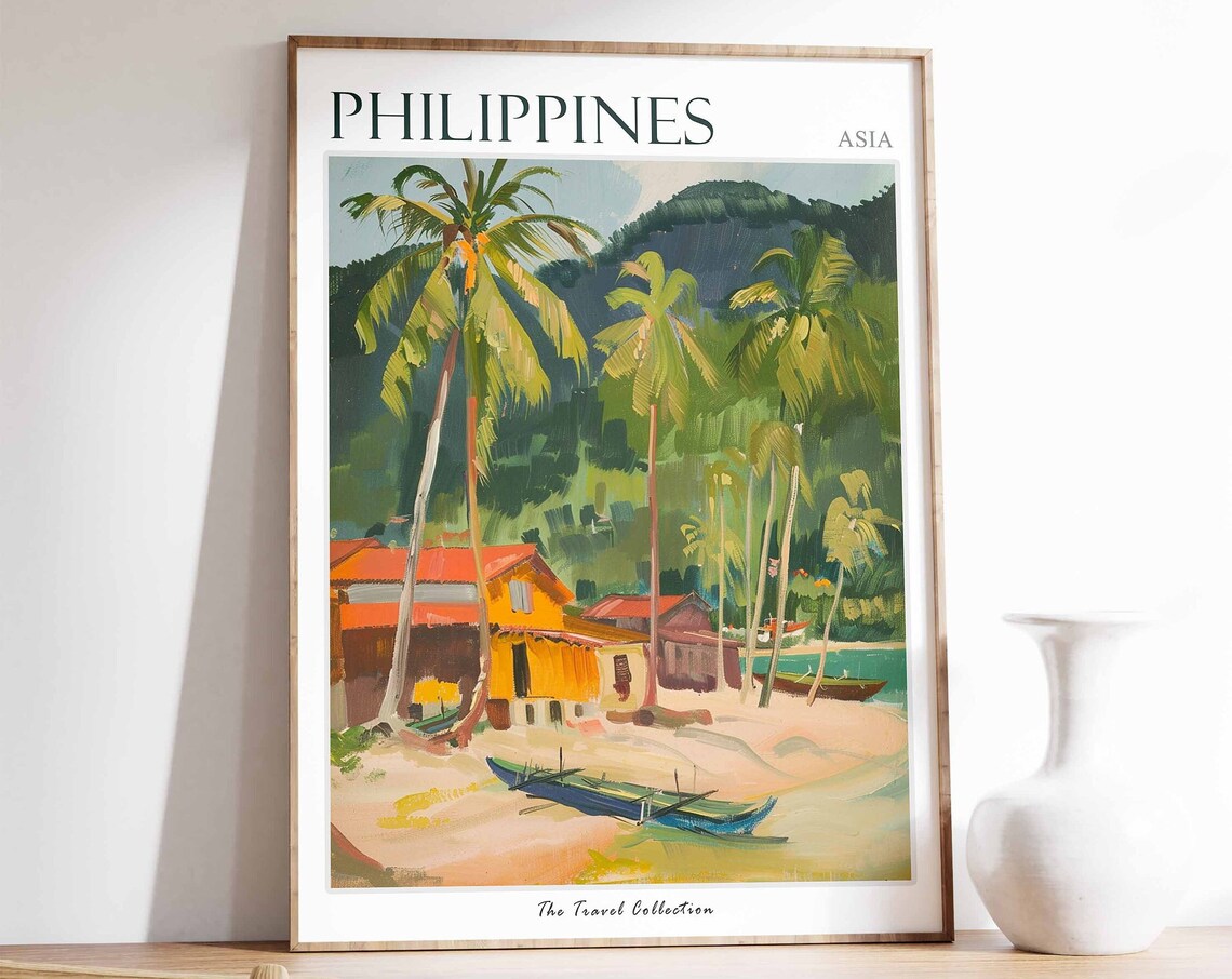 Philippines Tropical Botanical Art Print, Filipino Decor
