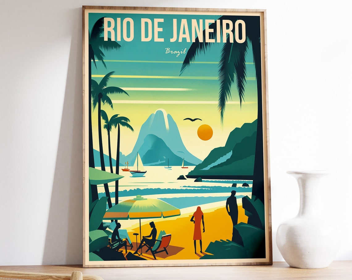 Rio De Janeiro Colourful Travel Poster
