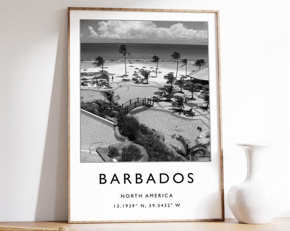 Barbados Travel Print Barbados Travel Poster Caribbean Travel Gift Caribbean Decor Tropical Art Travel Decor Photographic Print