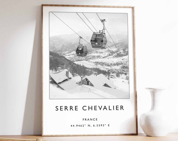 Serre Chevalier Vintage Ski Travel Poster