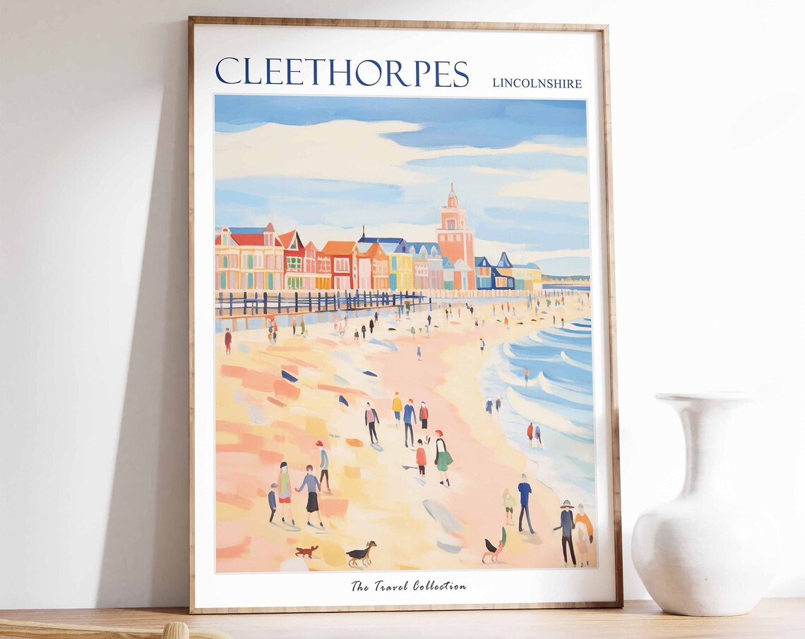 Cleethorpes Lincolnshire England Sandy Beach Promenade Seaside Poster