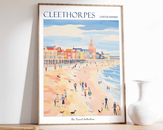 Cleethorpes Lincolnshire England Sandy Beach Promenade Seaside Poster