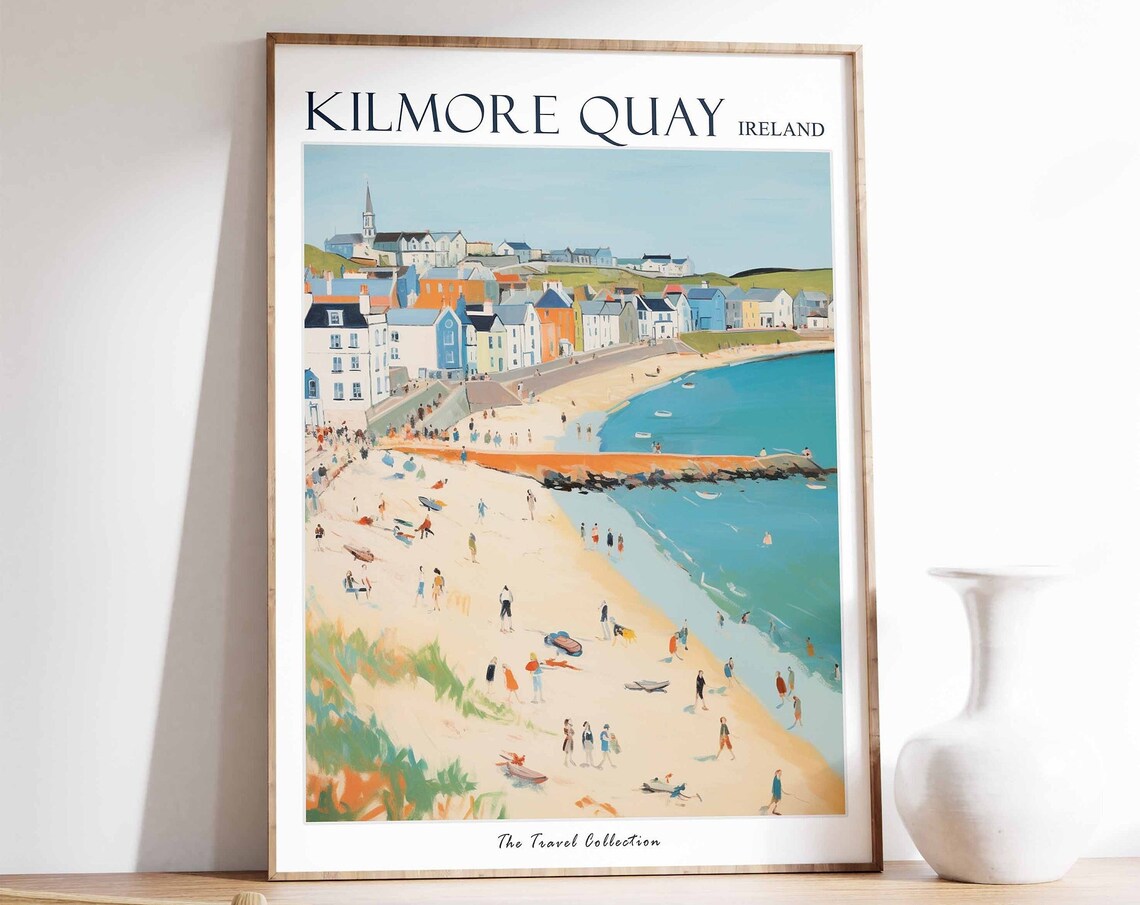 Kilmore Quay Ireland Beach Town Pier Summer Coastal Travel Poster