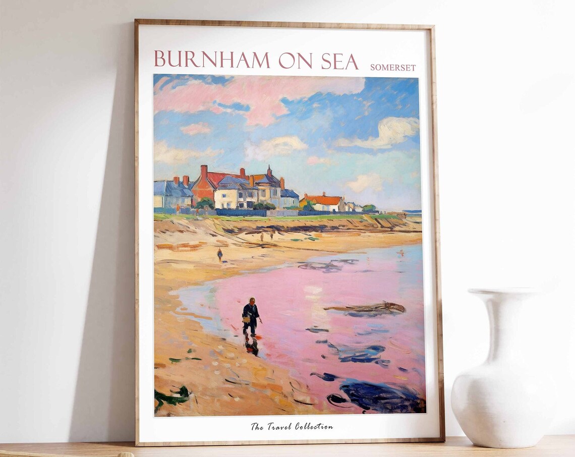 Burnham On Sea Travel Poster, Somerset Coast Print