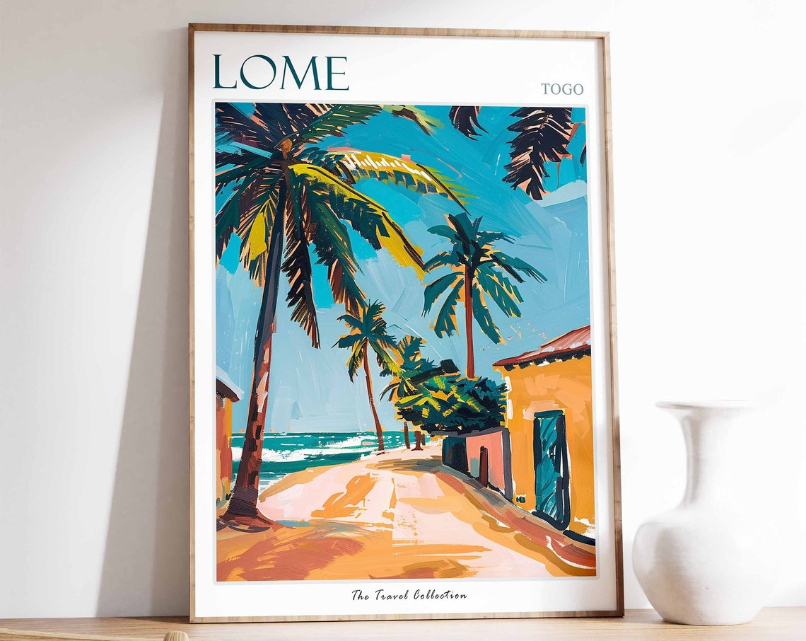 Lome Poster Lome Travel Print Togo Travel Poster African Decor Togo Art Lome Gift African Gift Togo Travel Poster