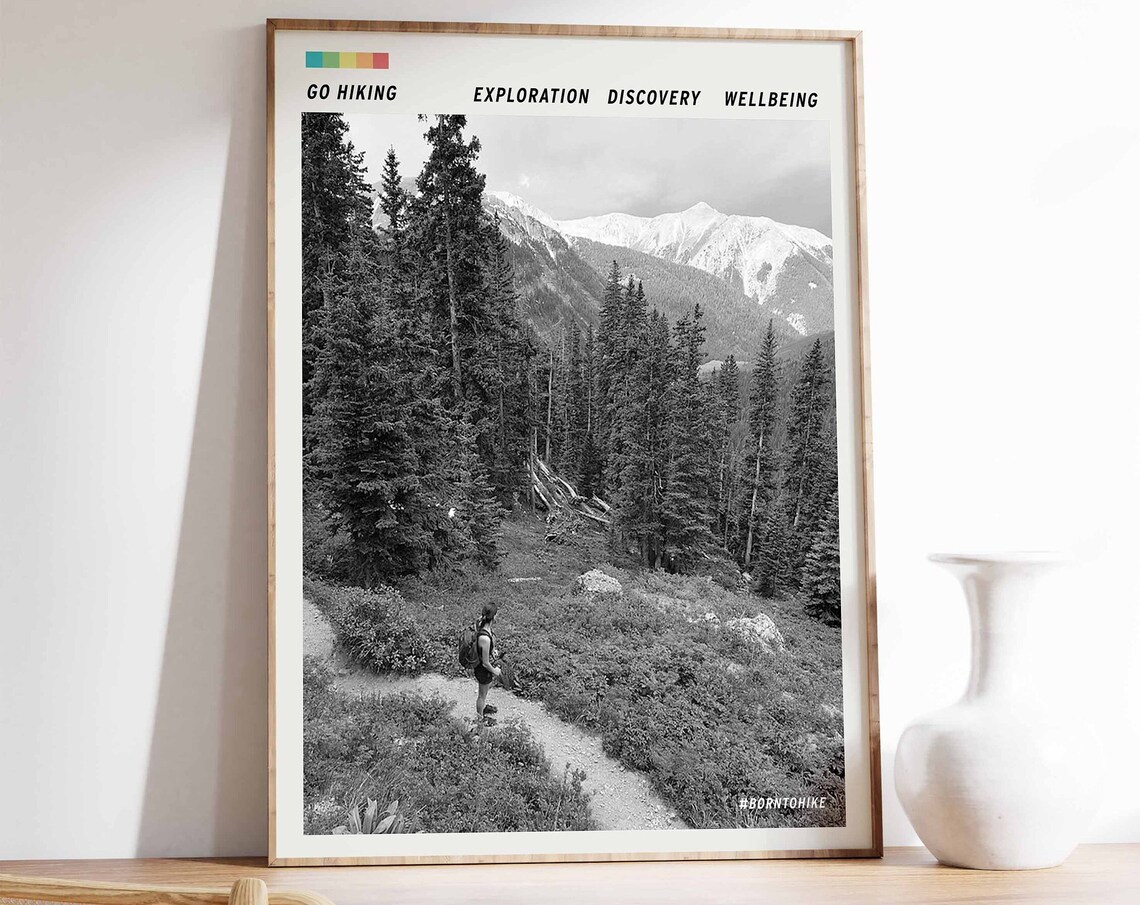 Hiking Adventure Art Print, Outdoor Wall Art
