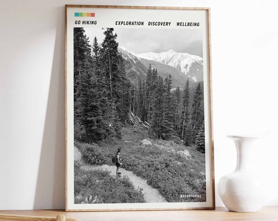 Hiking Adventure Art Print, Outdoor Wall Art