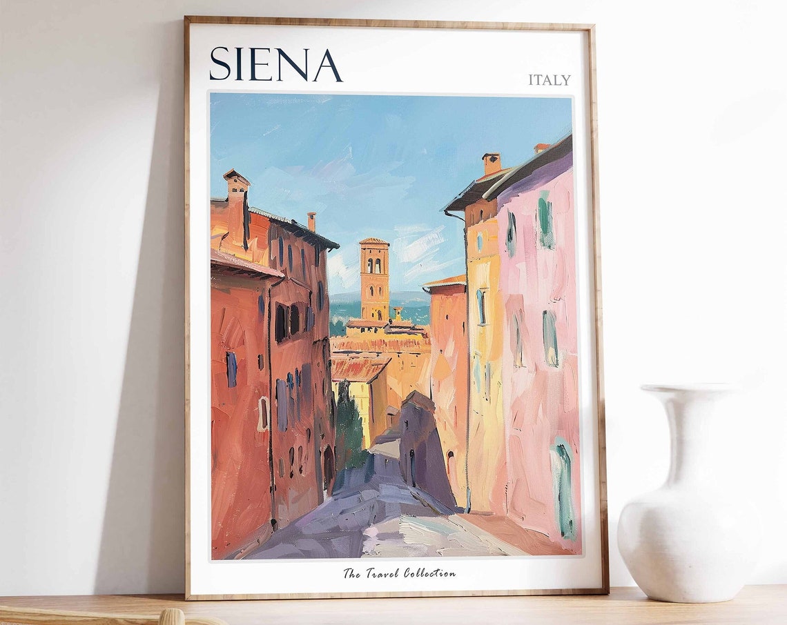 Siena Poster Siena Travel Print Italy Travel Poster Italian Decor Siena Art Siena Gift Italian Gift Siena Art Siena Travel Poster