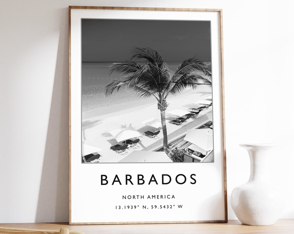 Barbados Travel Print Barbados Travel Poster Caribbean Travel Gift Caribbean Decor Tropical Art Travel Decor Photographic Print