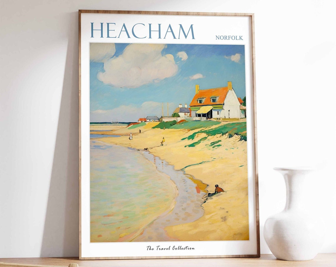Heacham Norfolk Golden Dunes Seaside Cottage Quiet Shoreline Poster
