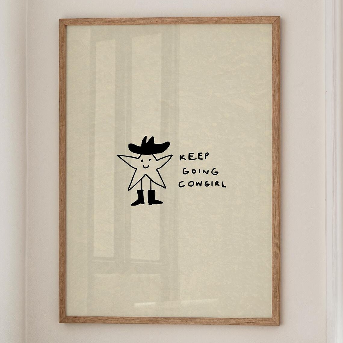 Keep Going Cowgirl Star In Boots Motivational Western Quote Poster