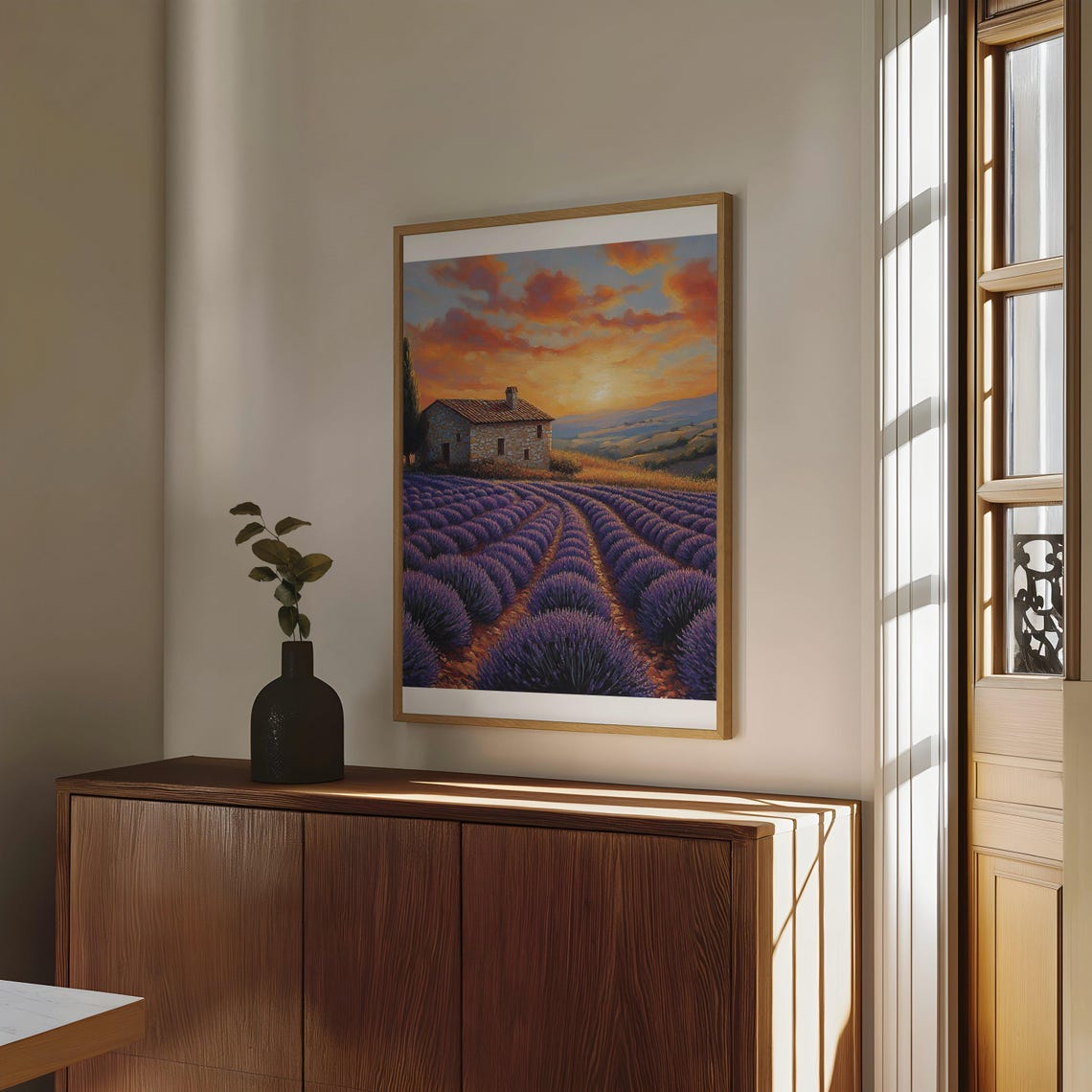 Lavender Field Sunset Glow Farmhouse Countryside Scenic Poster - Image 4