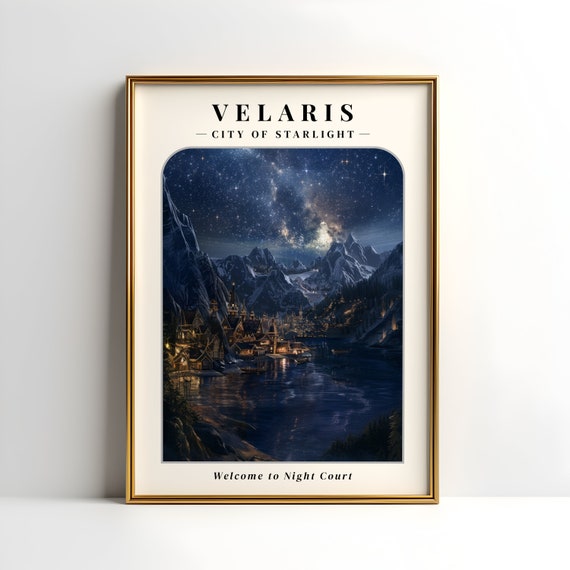 Velaris Night Court Art Print, ACOTAR Wall Art