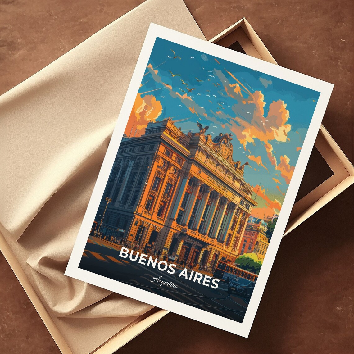 Buenos Aires Teatro Colon Opera House Golden Facade Argentina Travel Poster - Image 3