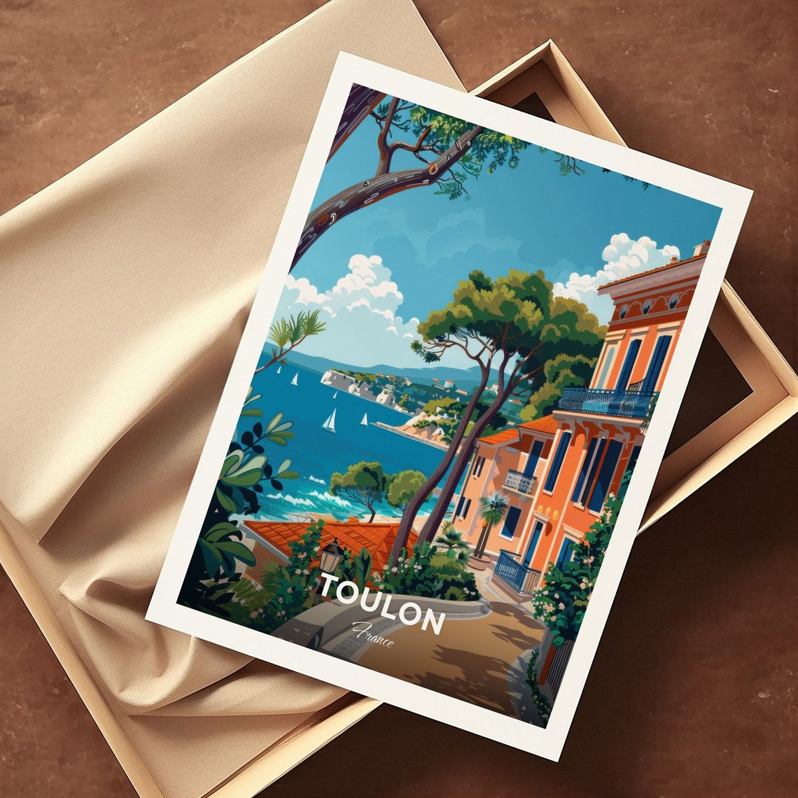Toulon Travel Poster Museum Of Toulon City Print Cityscape Artwork Birthday Wedding Gift Wall Art Location Print Home Decor - Image 3