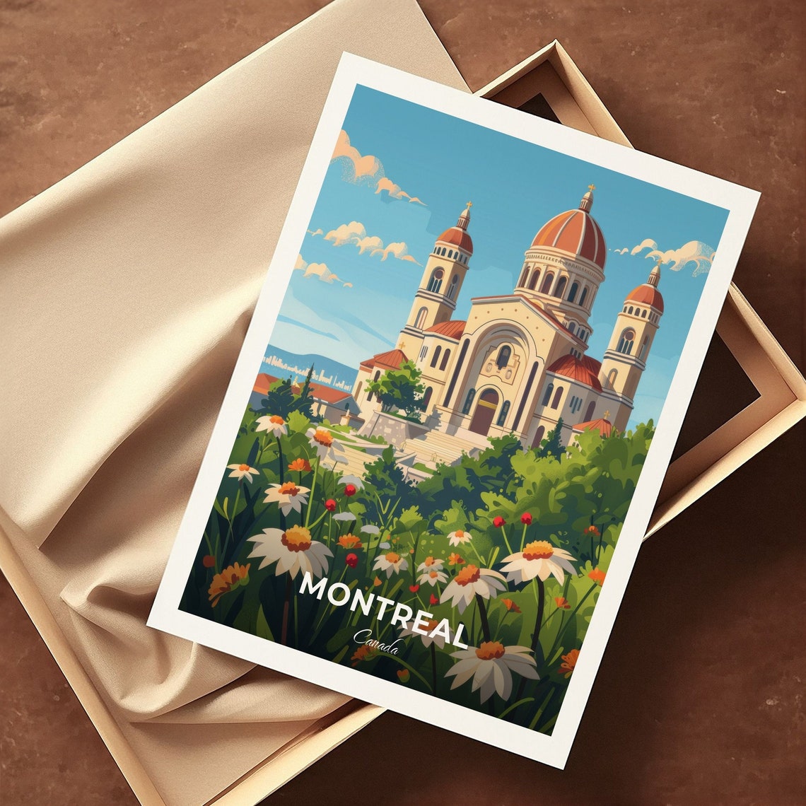 Montreal Canada Saint Joseph Oratory Dome Vintage Travel Poster - Image 3