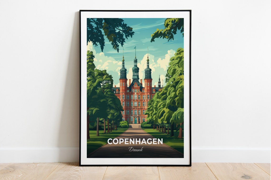 Copenhagen Rosenborg Castle Tree Lined Avenue Denmark Poster