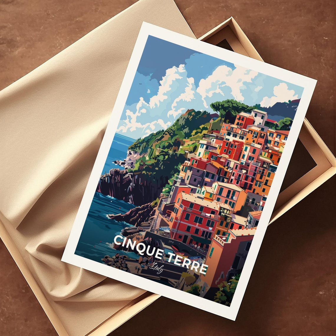 Cinque Terre Italy Colorful Cliffside Village Coastal Travel Poster - Image 4