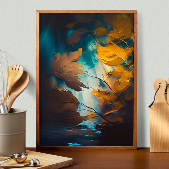 Abstract Nature And Flower Art Print, Vintage Botanical