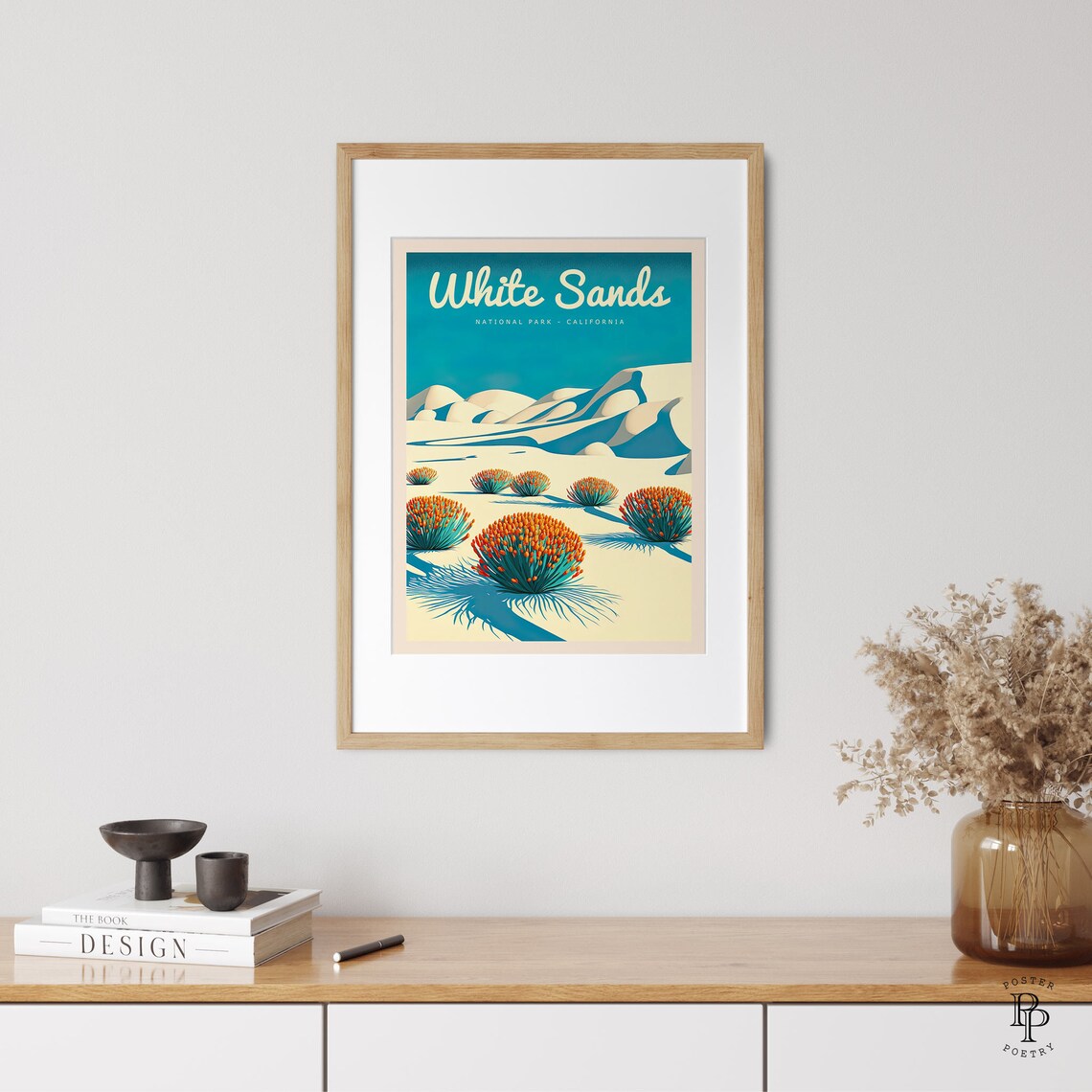 White Sands National Park Travel Poster, Modern Art Print - Image 2