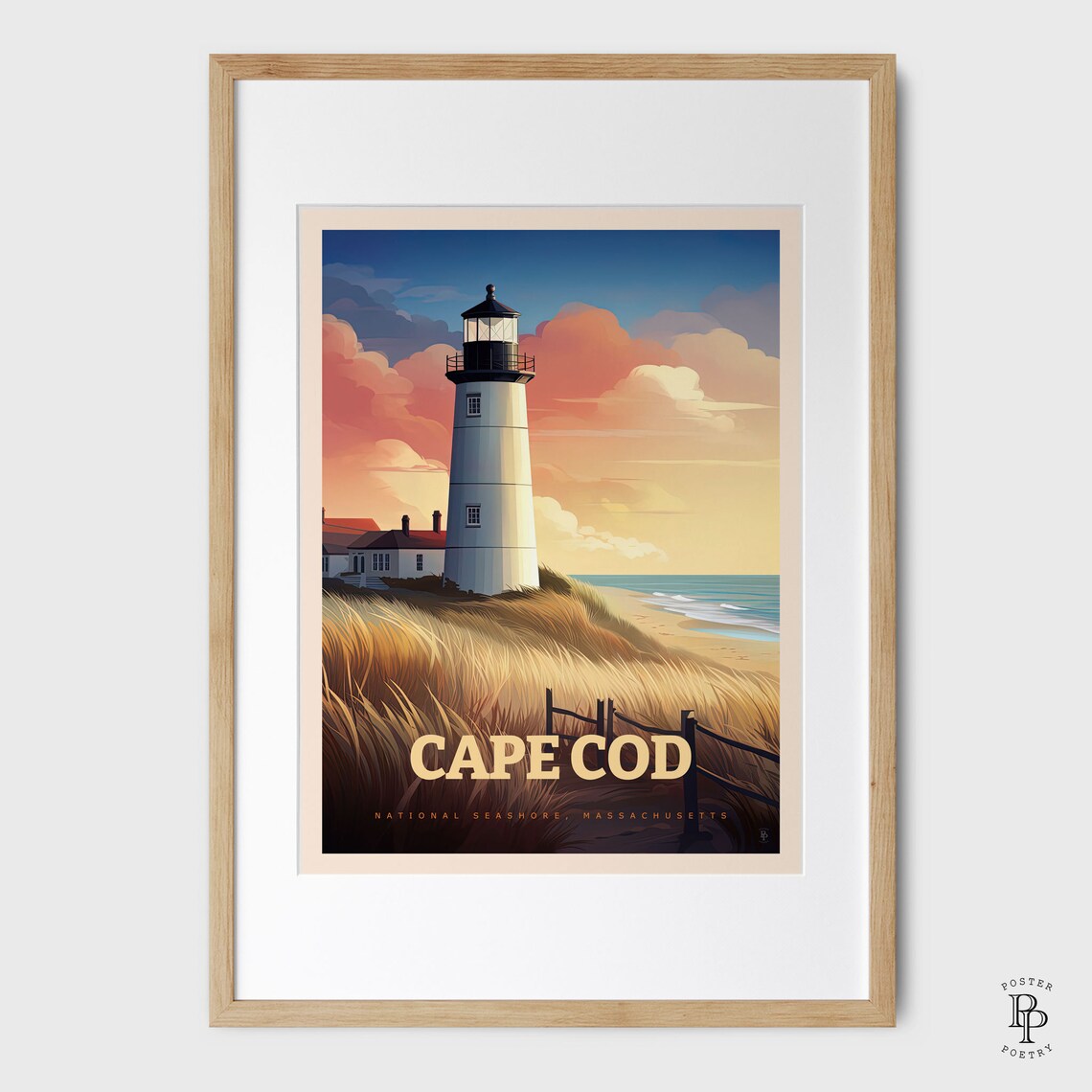 Cape Cod Travel Poster, Beach Decor Wall Art - Image 2