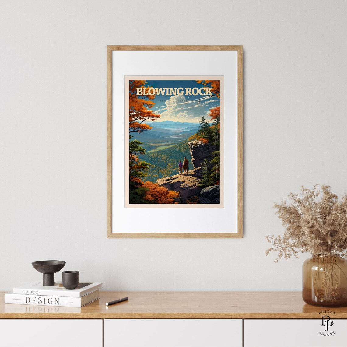 Blowing Rock North Carolina Travel Poster, Hiking Decor - Image 3