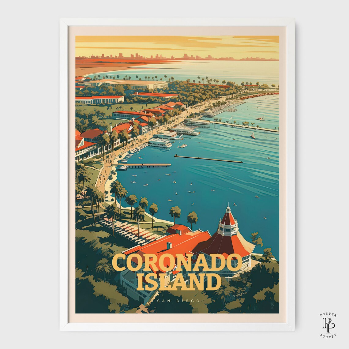 Coronado Island San Diego Travel Poster, Hotel Del Coronado - Image 2
