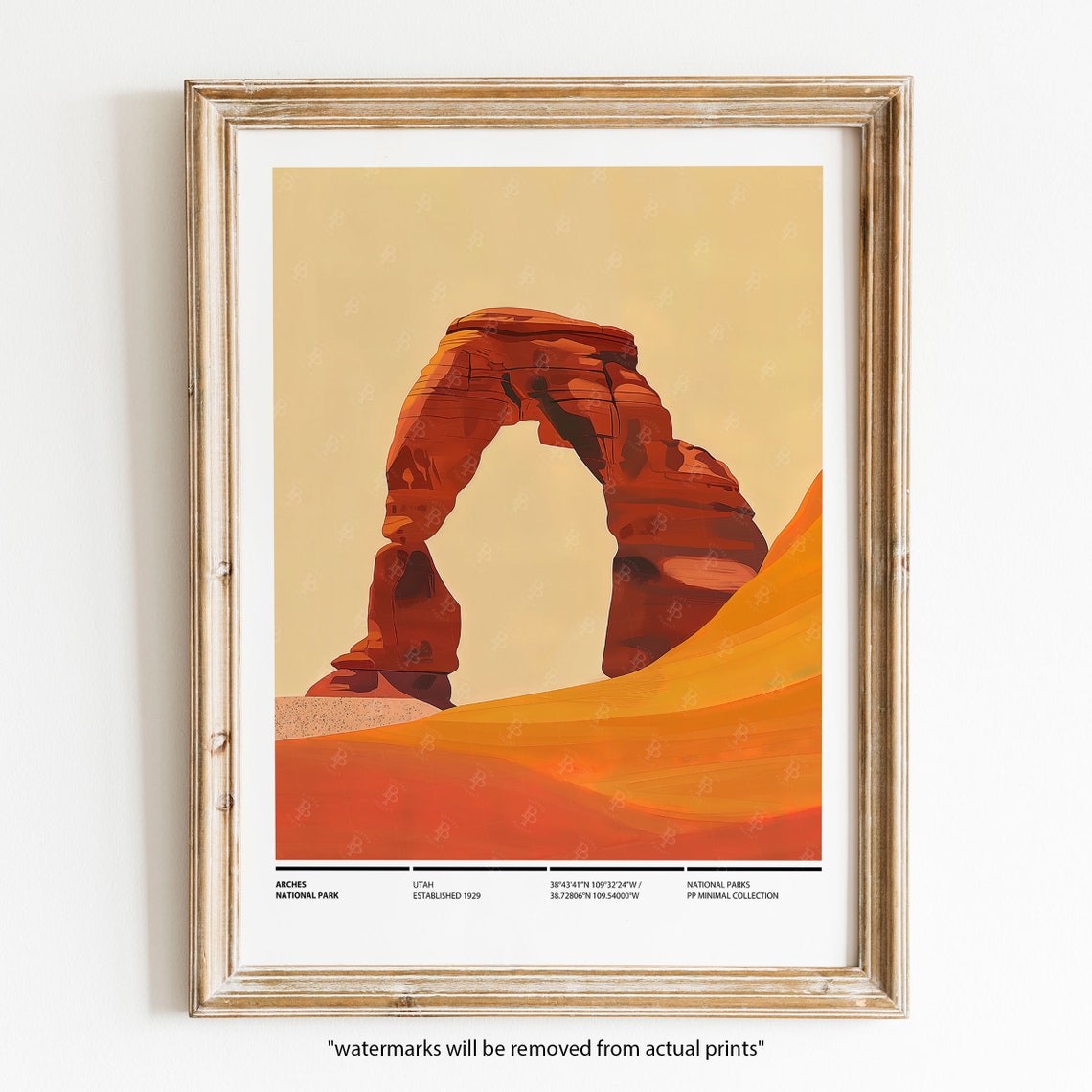 Arches National Park Utah Delicate Arch Minimalist Desert Art Print - Image 4