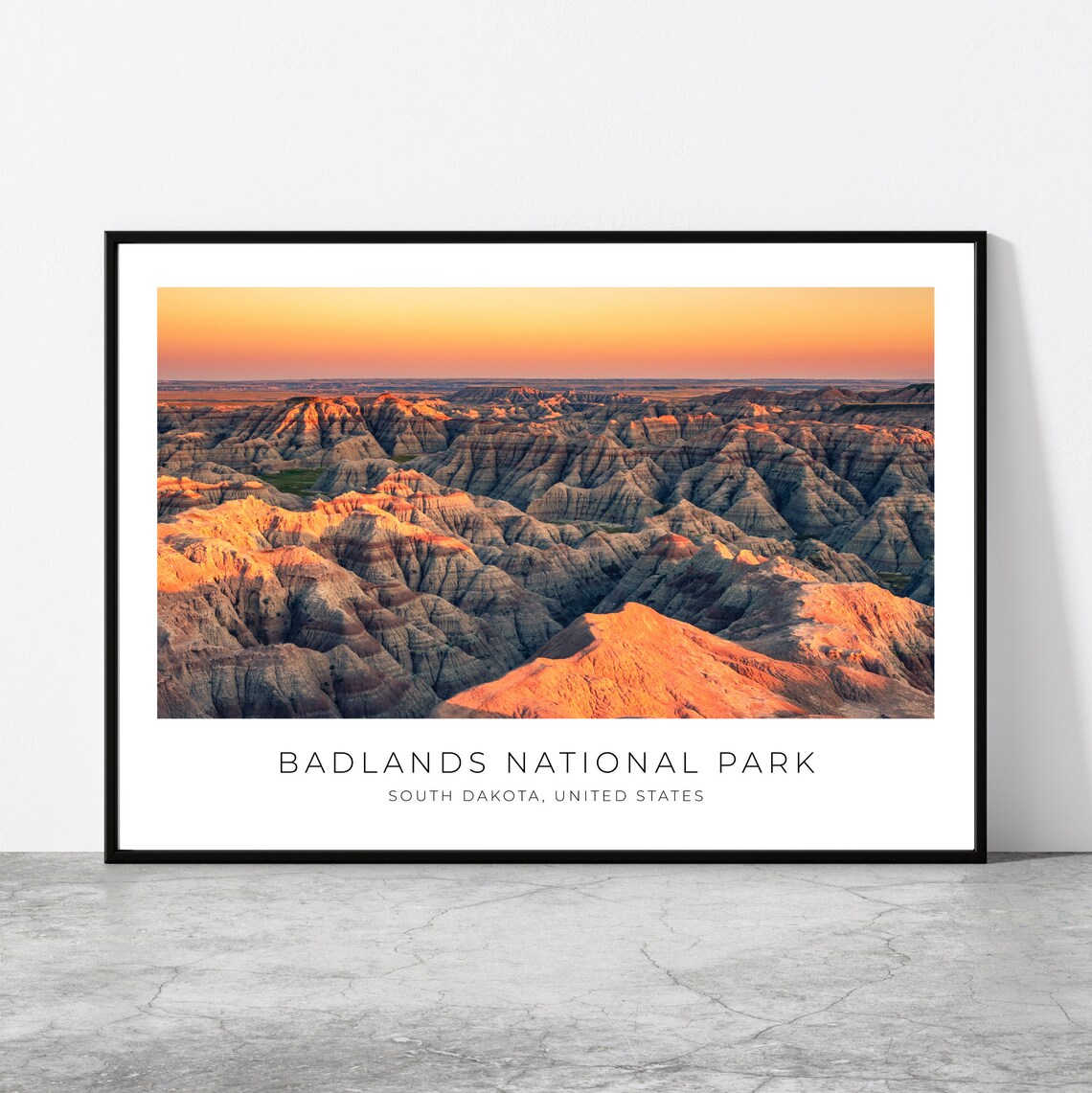 Badlands National Park Travel Poster, South Dakota
