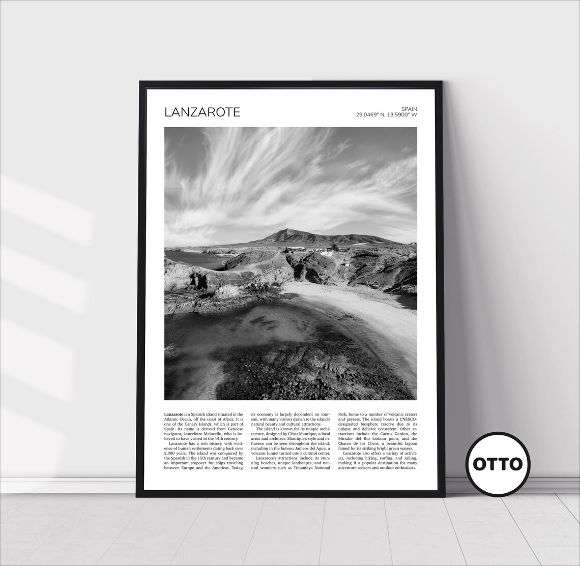 Papagayo Beach Lanzarote Travel Poster, Canary Islands