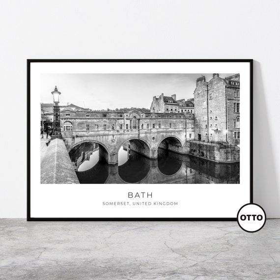 Bath Wall Art Somerset Home Decor Pulteney Bridge Bath English Artful Travel Gift England United Kingdom Art Poster Print