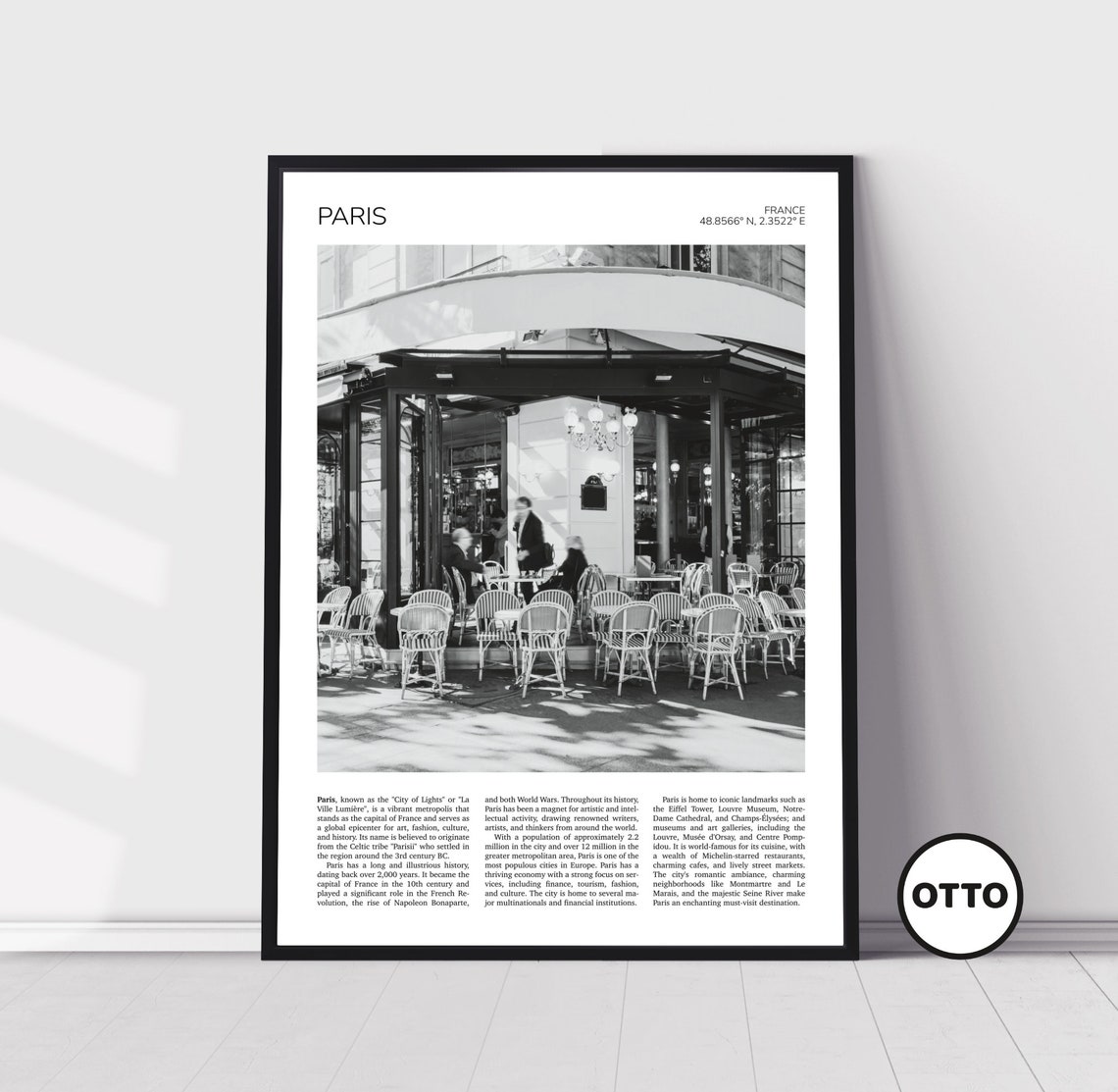 Paris Wall Art Paris Brasserie Artful Travel Poster Print Photo Cafe Cityscape France Europe