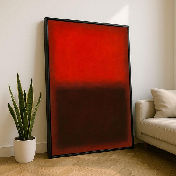 Mark Rothko Red And Black Canvas Iconic Color Field Painting Reproduction For Bold Modern Interiors
