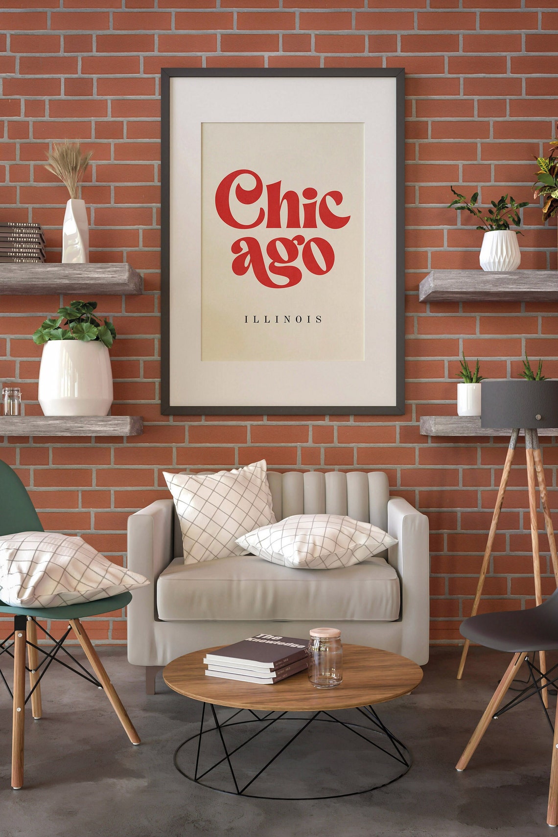 Chicago Wall Print Travel Poster City Wall Art Chicago Wall Art City Print Wall Poster Apartment Wall Art Urban Wall Art Travel Print - Image 3