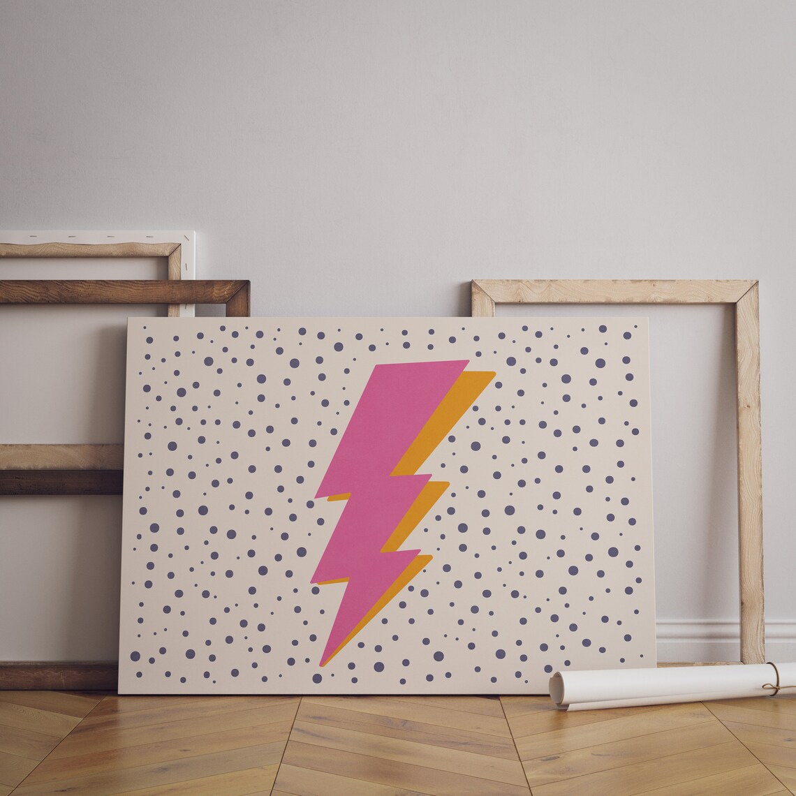 Lightning Bolt Funky Room Decor Art Print - Image 2