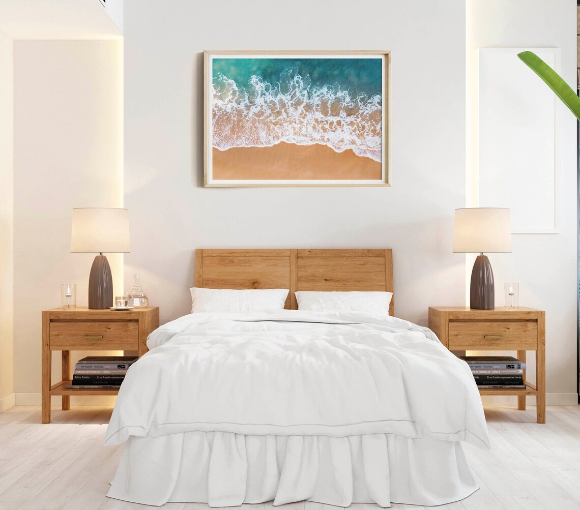 Beach Wall Art Prints, Coastal Summer Ocean Waves - Image 2