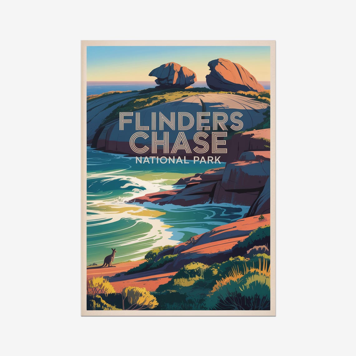 Flinders Chase National Park Remarkable Rocks Kangaroo Coast Poster