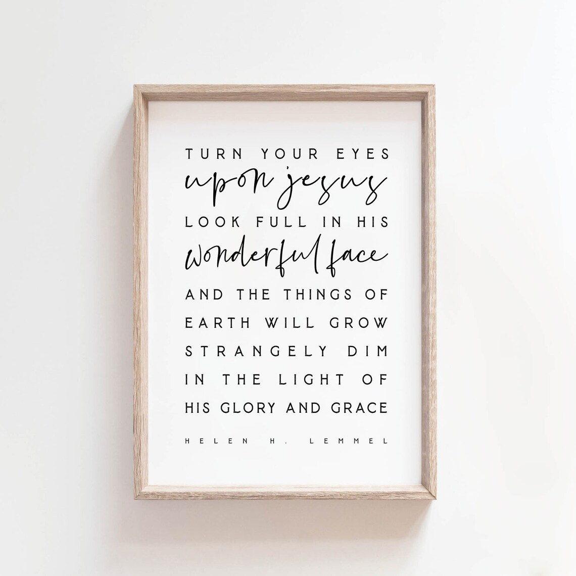 Turn Your Eyes Upon Jesus, Bible Verse Art Print - Image 2