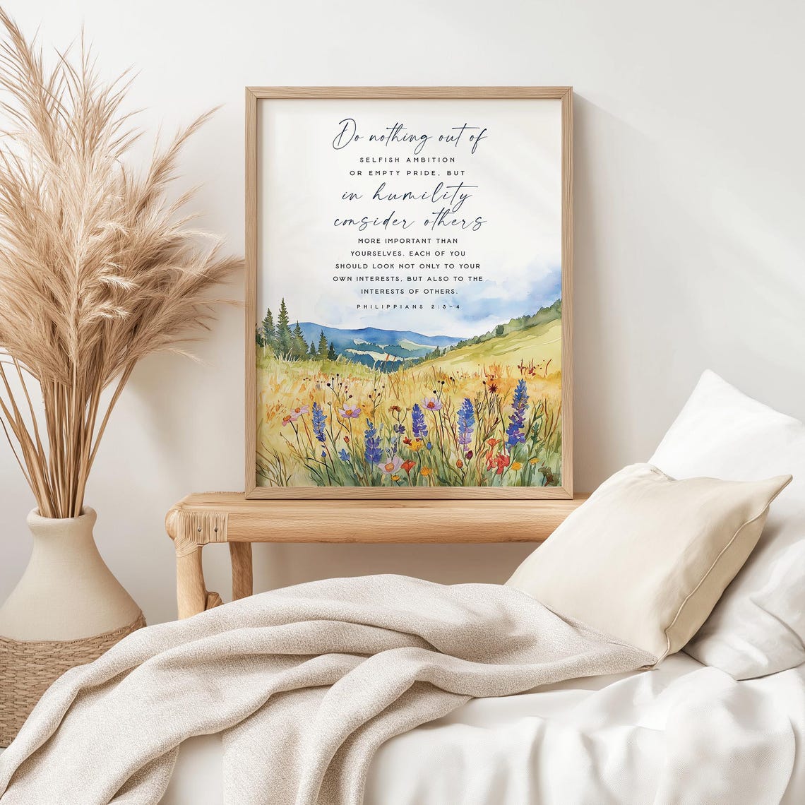 Philippians 23 Bible Verse Wall Art Print - Image 2