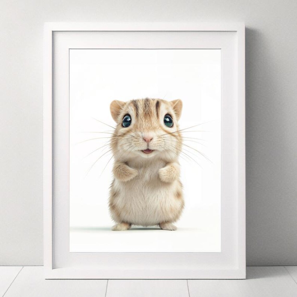 Adorable Baby Gerbil with Big Eyes Cute Kids Nursery Room Poster - Image 5