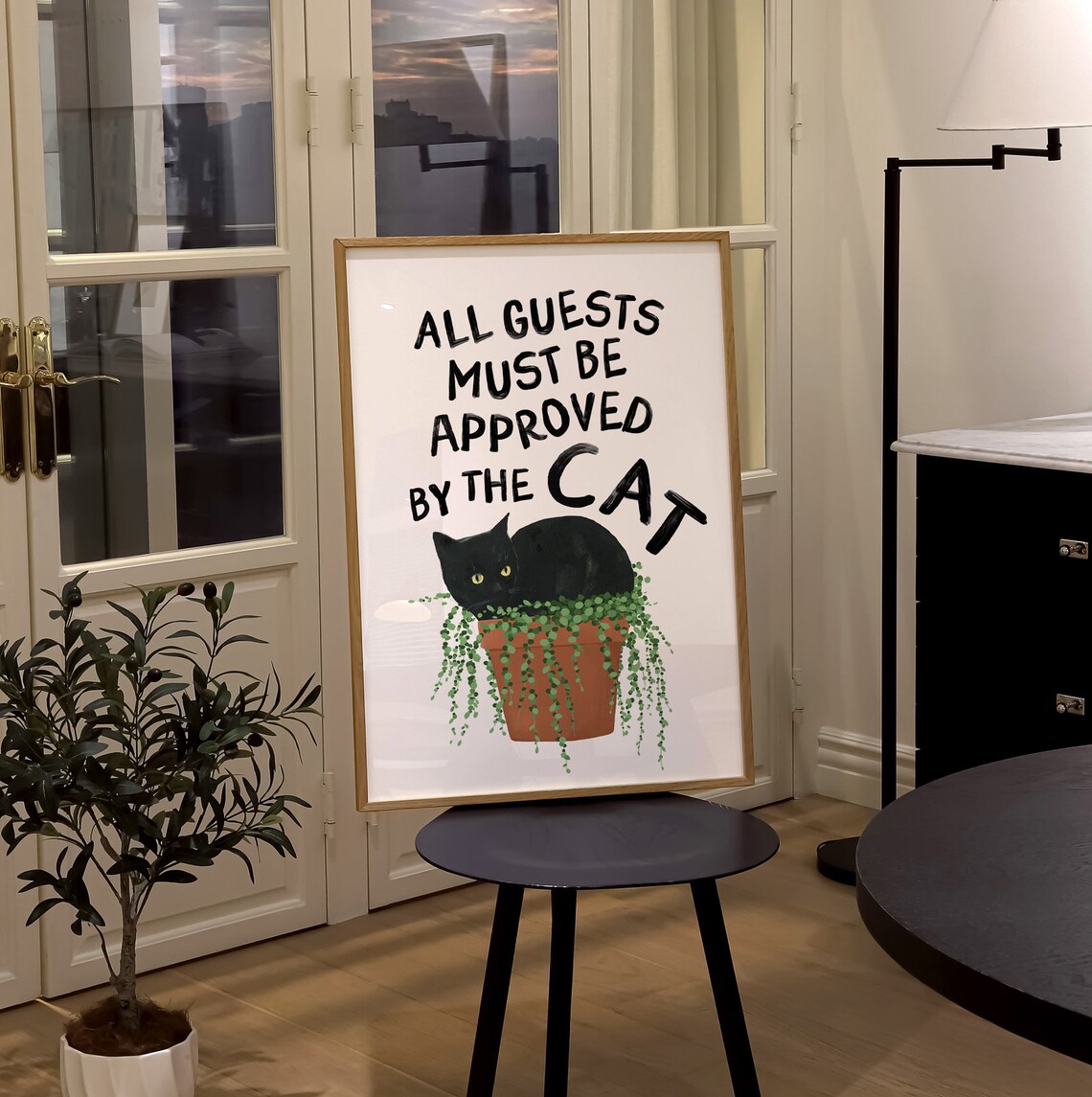 All Guests Must Be Approved By The Cat Poster - Image 3