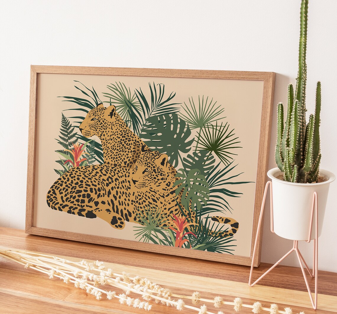 Leopards Print, Boho Leopard Art Poster - Image 4