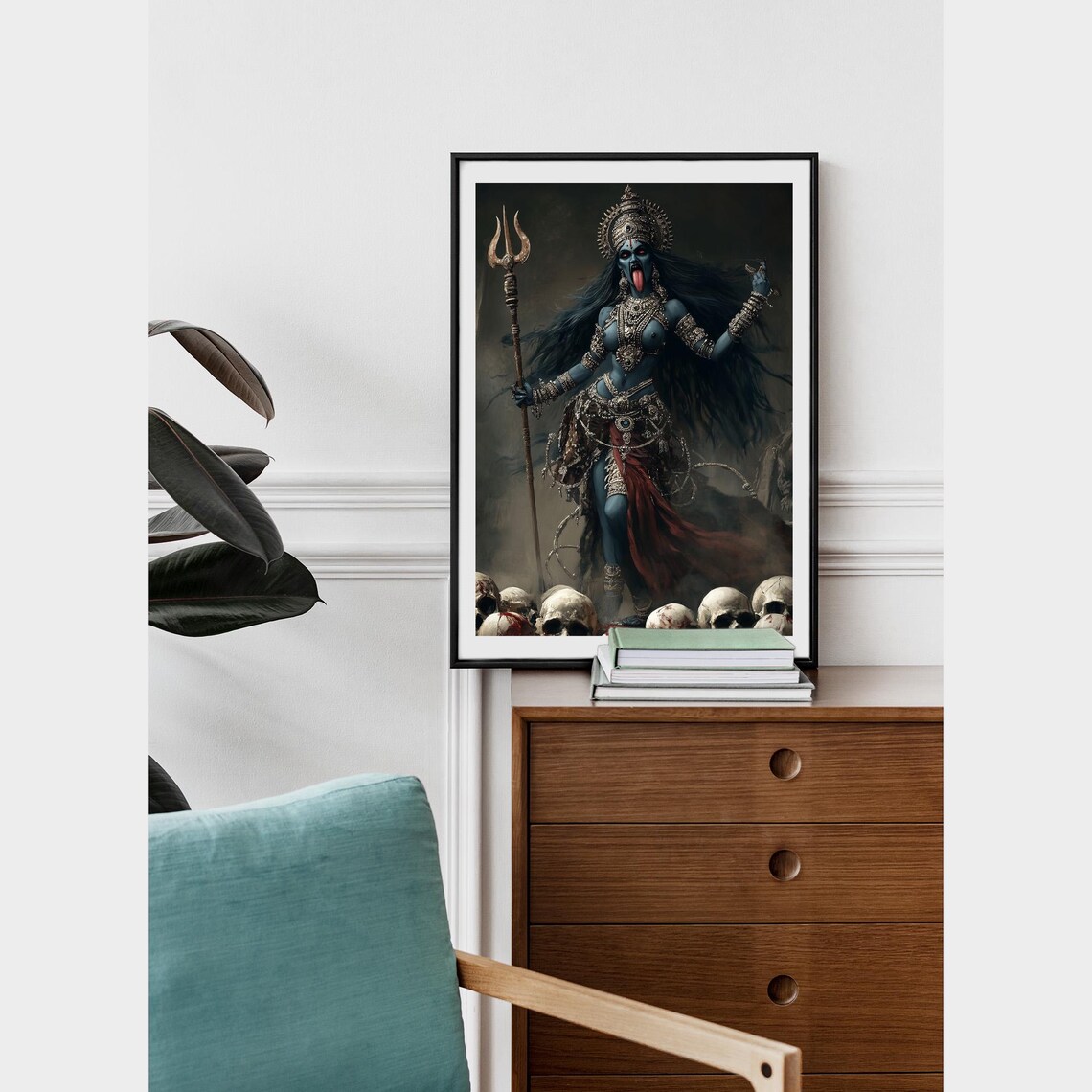 Kali Indian Goddess Art Print, Pagan Warrior - Image 4