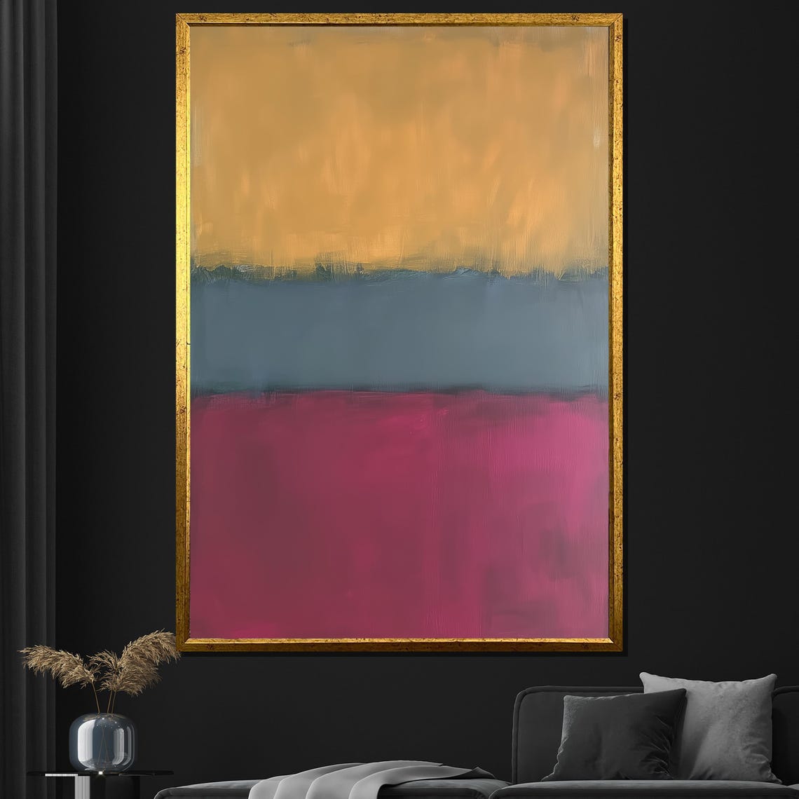 Mark Rothko Yellow Blue Pink Trio Color Field Abstract Print